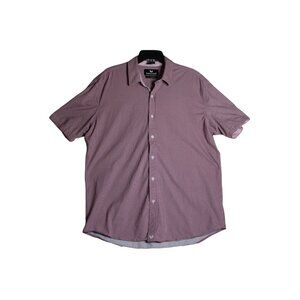 Buttercloth Pink Geometric Button Down Shirt Mens XL ICY COTTON